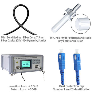 SC tot SC glasvezelpatchkabel enkelmodus-multimode voor FTTH-datacenters