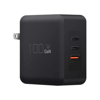 Snel Opladen 100W PD Universele Stroomadapter met 3-Poorts USB Magnetische GAN Draadloze Oplader voor Telefoons Europese en Amerikaanse Stopcontacten