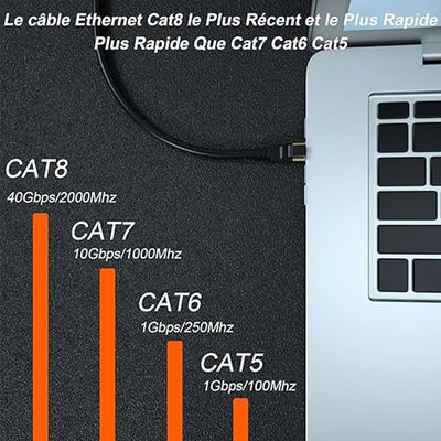 CAT6 Platte FTP Ethernet Patchkabel - Afgeschermde LAN Netwerkkabel met Boot voor Router, Switch, Datacenter Gebruik