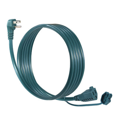 90 graden platte stekker NEMA5-15P tot 5-15R Buitenverlengsnoer 3Prong Man tot Vrouw