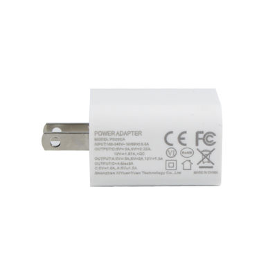 US 2-Pin 20W Dual-Port USB Wall Charger Type-C & USB-A Fast Charging Power Adapter voor telefoon, tablet, camera