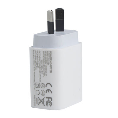 AU 2-Pin 20W Dual-Port Wall Charger ¢ USB-C & USB-A Fast Charging Power Adapter voor telefoon, tablet, camera, reisgebruik