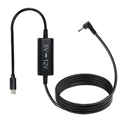 USB-C tot 12V Step-Up-kabel met rechthoekige DC-plug -5V tot 12V stroomomvormerkabel voor router, LED, camera, ventilator