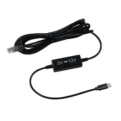 USB-C naar RJ45 Power Injector Kabel - 5V naar 12V Step-Up Ethernet Adapter voor IP Camera, Access Point, IoT Apparaat
