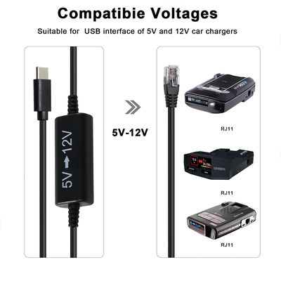 USB-C naar RJ45 Power Injector Kabel - 5V naar 12V Step-Up Ethernet Adapter voor IP Camera, Access Point, IoT Apparaat
