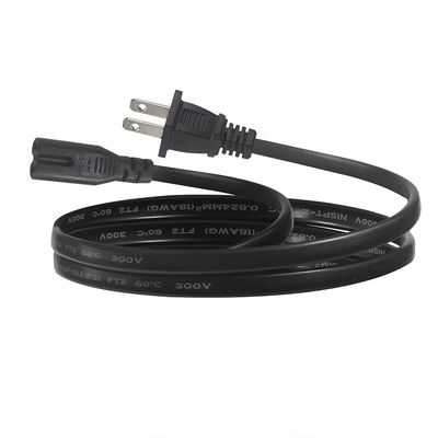 NEMA 1-15P tot en met IEC C7 stroomkabel -Flat Plug to Figure-8 Connector Cable voor laptop, DVD-speler, gameconsole, kleine apparaten