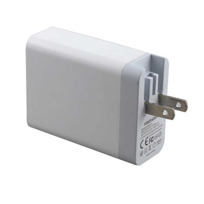 US Plug 2-Port Wall Charger ¥ 45W Fast Charging Adapter met USB-C en USB-A-uitgang voor telefoon, tablet, laptop, thuis en reizen