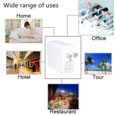 US Plug 2-Port Wall Charger ¥ 45W Fast Charging Adapter met USB-C en USB-A-uitgang voor telefoon, tablet, laptop, thuis en reizen
