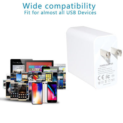US Plug 2-Port Wall Charger ¥ 45W Fast Charging Adapter met USB-C en USB-A-uitgang voor telefoon, tablet, laptop, thuis en reizen