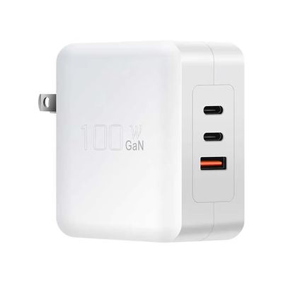 US Plug 100W wandlader   Dual USB-C & USB-A Fast Charging Adapter voor laptop, tablet, telefoon, reisgebruik (100  240V Input)