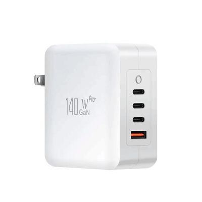 140W GaN PD-lader met 3 USB-C- en 1 USB-A-poort EU AU-stekker