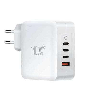 140W GaN PD-lader met 3 USB-C- en 1 USB-A-poort EU AU-stekker