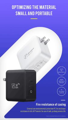 US 2-pin wandoplader met één USB-C-poort, 140W high-speed output, snellaad adapter voor laptop/mobiele