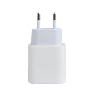 EU 2-pins wandlader met USB-C- en USB-A-poorten, 20W compacte dual-port voedingsadapter voor het opladen van telefoon en tablet