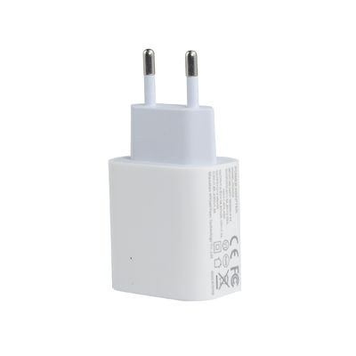 EU 2-pins wandlader met USB-C- en USB-A-poorten, 20W compacte dual-port voedingsadapter voor het opladen van telefoon en tablet
