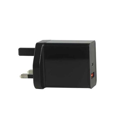 EU 2-pins USB-C en USB-A Wandlader, 45W Dubbele Poort Adapter voor Laptop, Tablet en Smartphone