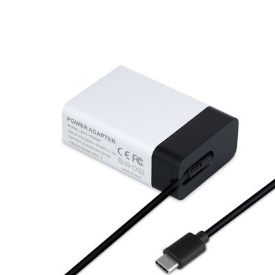 60W USB-C-voedingsadapter met vaste kabel, snelle Type-C-wandlader voor laptop, tablet en smartphone