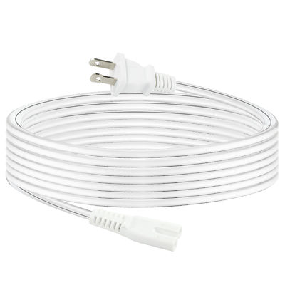 QIUCABLE TV Power Cord - 2Pack 10FT 2 Prong Non-Polarized Plug NEMA 1-15P tot C7 Figuur 8 Vervangingstoevoerkabel (B0D7RKLTSJ)