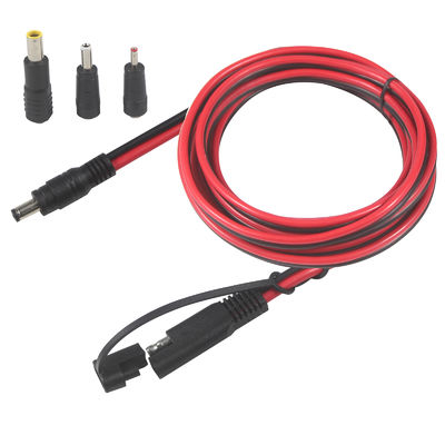 SAE naar DC coaxial adapterkabel - 6Ft 14AWG Quick Release Disconnect Plug 5.5mmx2.1mm Mannelijke Jack Extension Power met 8mm 2.5mm 3.5mm Adapters voor automobiel (B09N3LCJ4F)