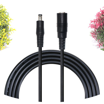 Rechte hoek DC-aansluiting voor geblokkeerde gestript draadkabel -2,1 mm x 5,5 mm Vrouwelijke aansluiting voor LED, CCTV, DIY stroomvoorziening