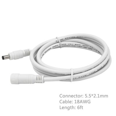 DC Male to Female Power Extension Cable met Inline 303 Rocker Switch- 5,5 mm x 2,1 mm voor LED Strip, CCTV, DIY Electronics