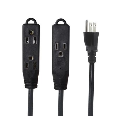 NEMA 5-15P naar Enkele Stopcontact Verlengsnoer - 3-polige AC-stekker naar 1-uitgangskabel voor Thuis, Kantoor, Werkplaats, 125V 13A