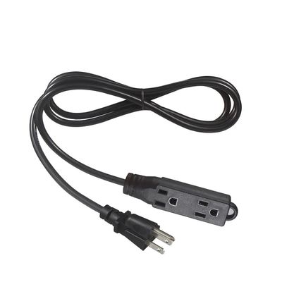 NEMA 5-15P naar Enkele Stopcontact Verlengsnoer - 3-polige AC-stekker naar 1-uitgangskabel voor Thuis, Kantoor, Werkplaats, 125V 13A