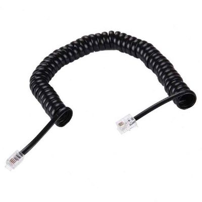 Gekrolde kabel van de telefoon-RJ9/RJ10 tot RJ9 verlengkabel voor vaste telefoon telefoon bureau telefoon en kantoor PBX systeem