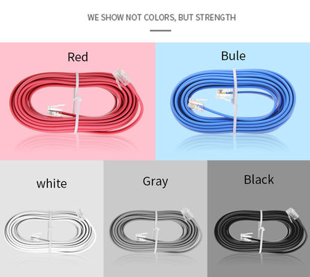 RJ11 Telefoon Verlengsnoer 6P4C Vergulde Connectoren 4,5 meter 7,5 meter 15 meter