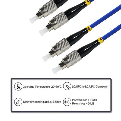 FC tot FC Duplex Single-Mode Fiber Optic Patch Cable - 9/125μm OS2 Jumper Cord voor Telecom, Data Center, FTTH