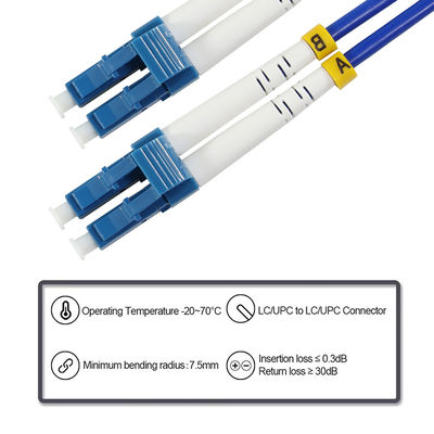 LC naar LC Duplex Multimode Fiber Patch Cable - OM3 50/125μm Jumper Cord voor Data Center, LAN, High-Speed Networking
