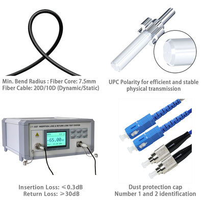 ST naar SC Duplex Multimode Glasvezel Patchkabel - OM3 50/125μm Jumperkabel voor LAN, Datacentrum, Optische Communicatie