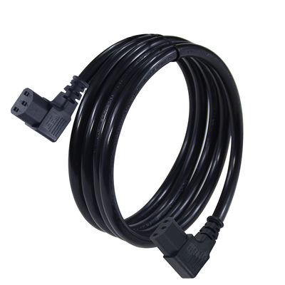 Haakse C13 naar C13 stroomverlengkabel 90 graden IEC 60320 stekker naar contactdoos kabel voor PDU servermonitor