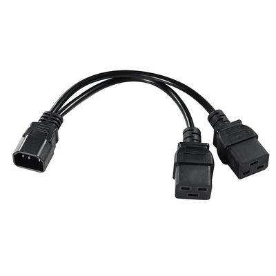 IEC 60320 Man tot 2 x C19 Vrouwelijke Y-kabel C14 tot Dual C19 Power Splitter-kabel voor PDU Server Rack Data Center