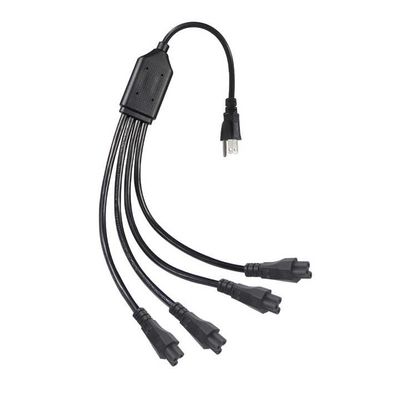 NEMA 5-15P tot 4-Way IEC C5 Power Splitter Cord- US Plug to Cloverleaf Adapter Cable voor laptop, adapter, laptopoplader
