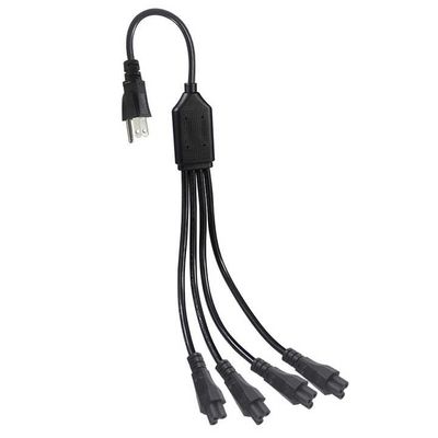 NEMA 5-15P tot 4-Way IEC C5 Power Splitter Cord- US Plug to Cloverleaf Adapter Cable voor laptop, adapter, laptopoplader