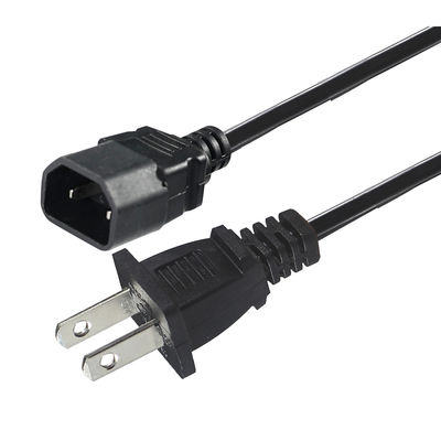 NEMA 1-15P naar IEC C18 netsnoer voor laptopadapters en projectoren