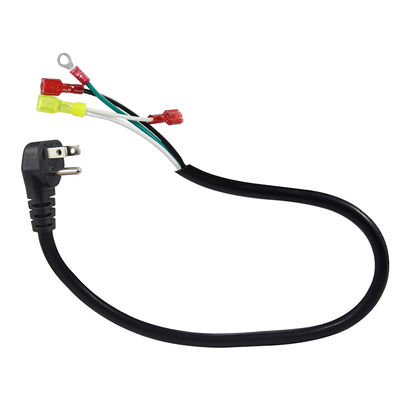 Rechthoek 3P US Plug to Spade/Ring Terminal Power Cable, 14AWG 3-Wire Pre-Terminated Cord voor Versterker Audio Equipment 3/6FT