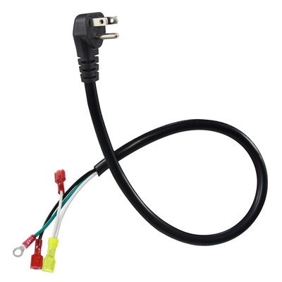 Rechthoek 3P US Plug to Spade/Ring Terminal Power Cable, 14AWG 3-Wire Pre-Terminated Cord voor Versterker Audio Equipment 3/6FT