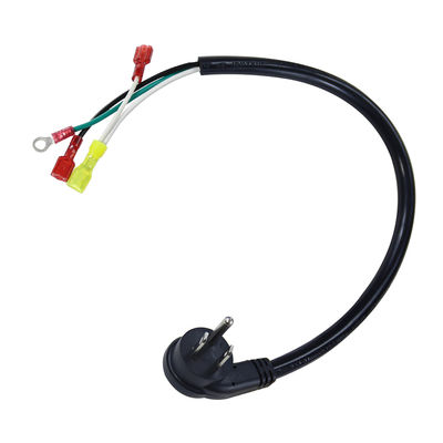 Rechthoek 3P US Plug to Spade/Ring Terminal Power Cable, 14AWG 3-Wire Pre-Terminated Cord voor Versterker Audio Equipment 3/6FT