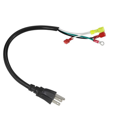 Rechthoek 3P US Plug to Spade/Ring Terminal Power Cable, 14AWG 3-Wire Pre-Terminated Cord voor Versterker Audio Equipment 3/6FT
