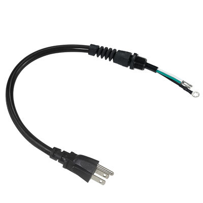 NEMA 5-15P Rechte hoek op Schuko-stortstroomkabel met spanningsverlichting