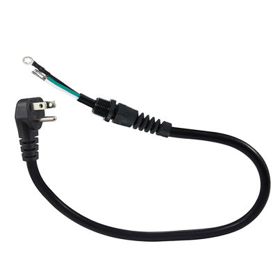 90° Hoek NEMA5-15P naar EU Schuko Stekker Kabel, 3-aderige Blank Koperdraad, Trekontlasting, voor Thuis/Werkplaats, 1.8m/2m/3m