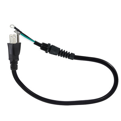 NEMA 5-15P Rechte hoek op Schuko-stortstroomkabel met spanningsverlichting