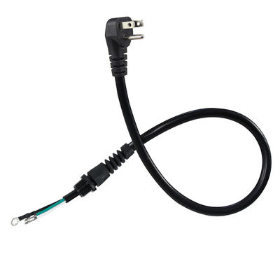 NEMA 5-15P Rechte hoek op Schuko-stortstroomkabel met spanningsverlichting