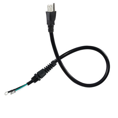 NEMA 5-15P Rechte hoek op Schuko-stortstroomkabel met spanningsverlichting