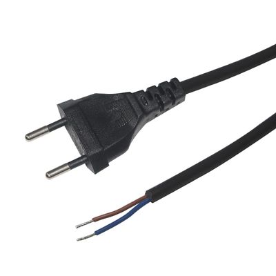 1.8M EU 2-pins stekker netsnoer 250V 10A PVC kabel
