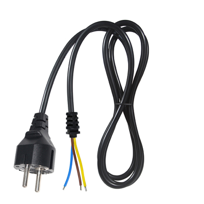 EU Plug to Tined Stripped Wire Power Cord- 2-Pin Euro Power Cable voor DIY AC bedrading, panelverbinding, apparatuurinvoer