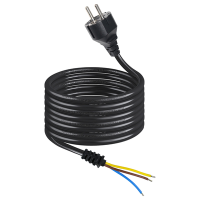 EU Plug to Tined Stripped Wire Power Cord- 2-Pin Euro Power Cable voor DIY AC bedrading, panelverbinding, apparatuurinvoer