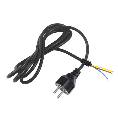EU Plug to Tined Stripped Wire Power Cord- 2-Pin Euro Power Cable voor DIY AC bedrading, panelverbinding, apparatuurinvoer